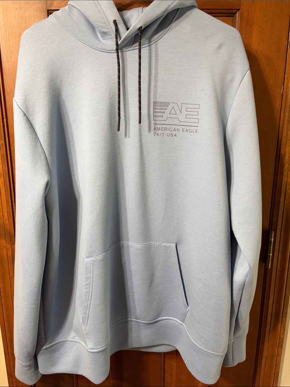 Brand New! W/out tags. American Eagle Outfitters Pale Blue Pullover Hoodie XL